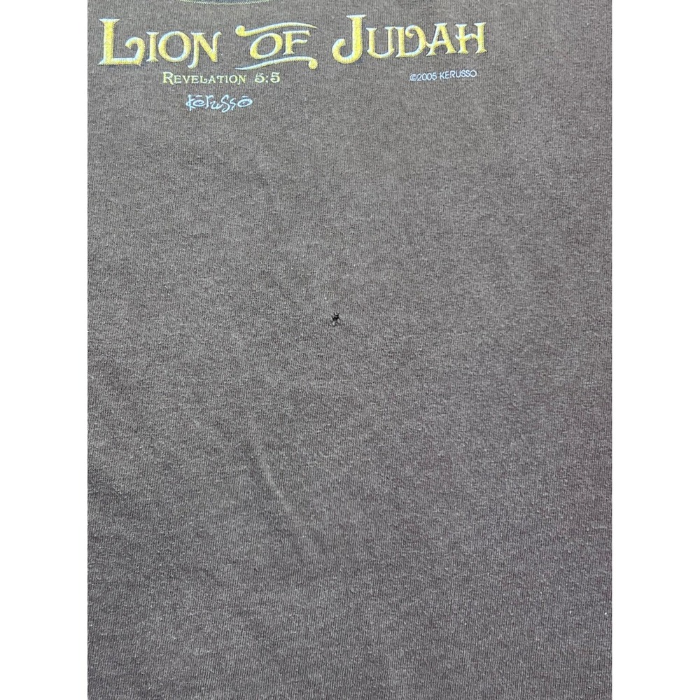 Vintage 2005 Kerusso Jesus The Lion of Judah Revelation 5:5 Brown T-Shirt XL - Picture 7 of 8